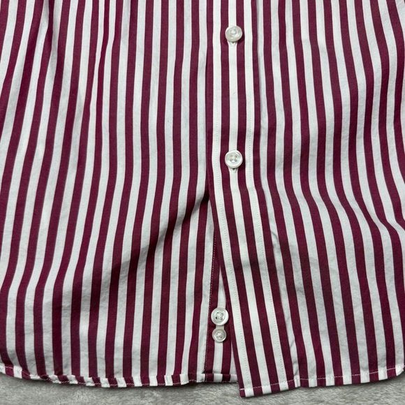 Amazon Buttoned Down Men’s Classic Fit Maroon Red White Striped Shirt 15-15.5 - Picture 5 of 15